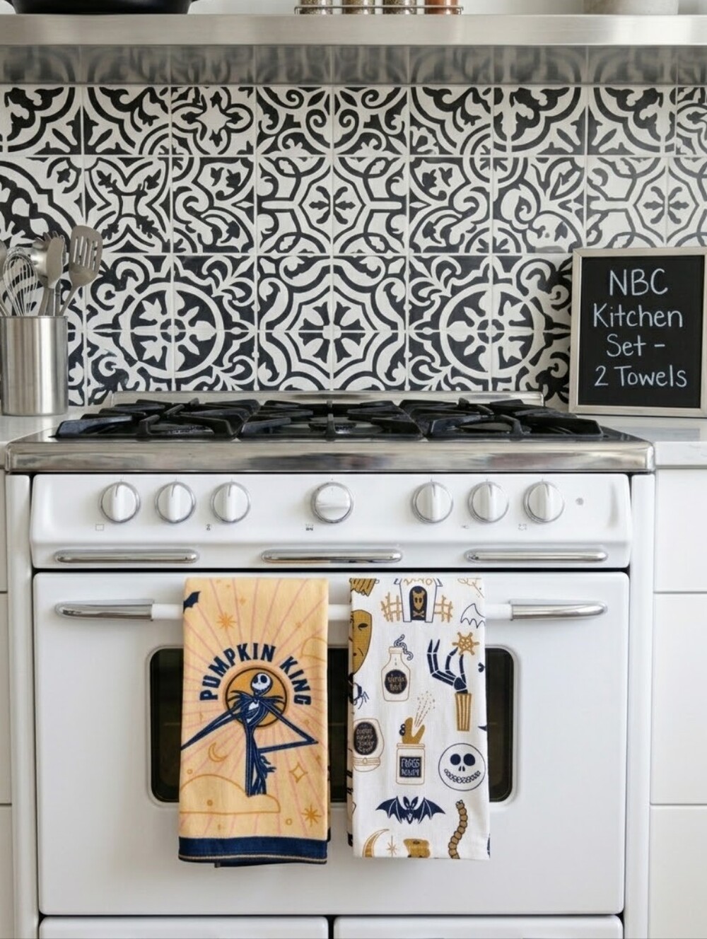 Nightmare Before Christmas Jack Skellington Kitchen Towels Set 2 NWT